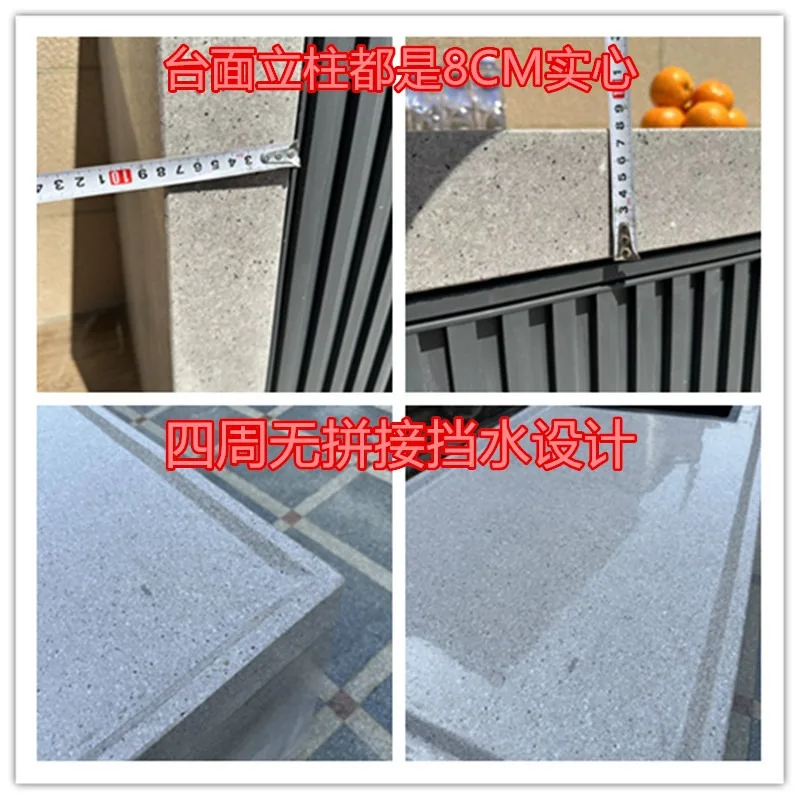 

Courtyard Outdoor Island Platform Work Outdoor Operator Granite Wash Table Integrated Pool Cabinet Villa Garden Vegetable
