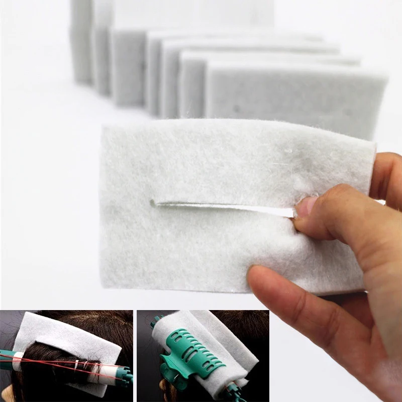 14/20/25 szt. Salonowe podkładki bawełniane do trwałej ondulacji włosów z folią aluminiową, wysokotemperaturowe podkładki termoizolacyjne, wkładki do trwałej ondulacji włosów