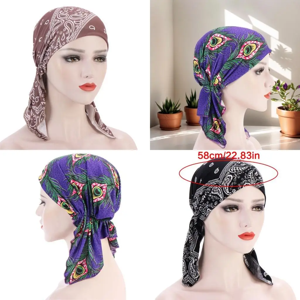 

A52E FADIAL HEADWRAP для женщин для любого сезона Women Hijab Hair Sharf Head Wapp