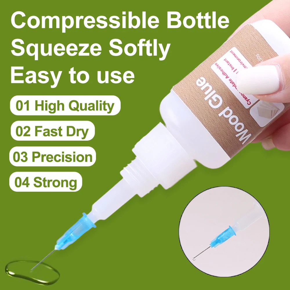 Poderoso super cola de madeira modelo em miniatura plástico extra forte segundos instantâneos adesivo cianoacrilato de secagem rápida 502 ligação de precisão
