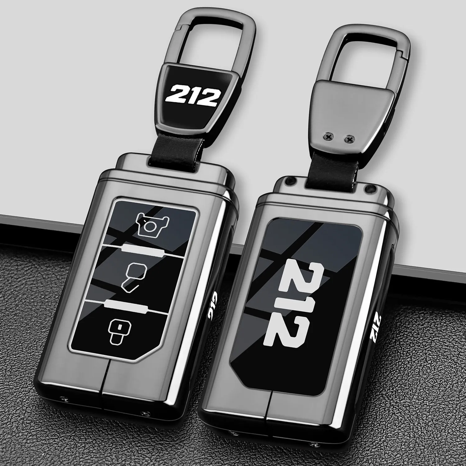 For BAW BJ212 T01 2024‑2025 Metal Key Case Full Wrap Remote Key Cover Shell Off‑Road Car Accessories 2
