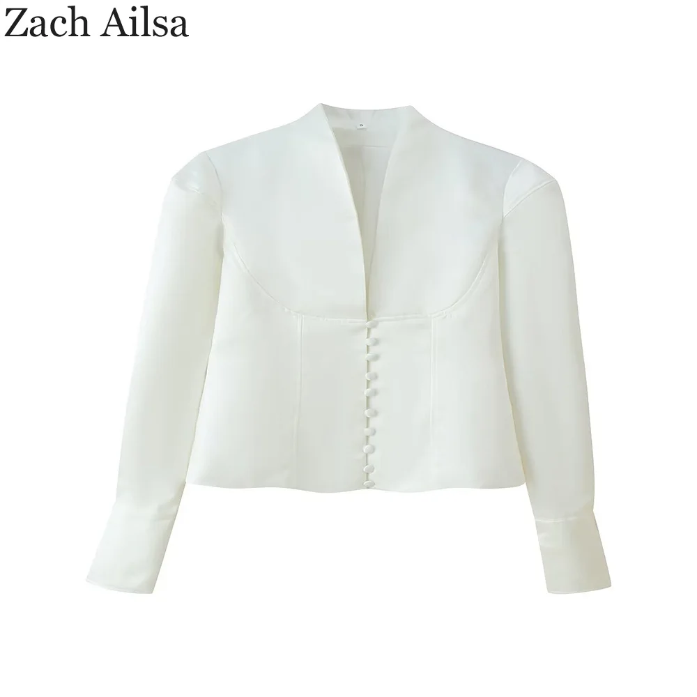 Nowa damska odzież w stylu europejskim i amerykańskim, modna, prosta, dopasowana, zapinana na guziki, szerokie ramię, marynarka