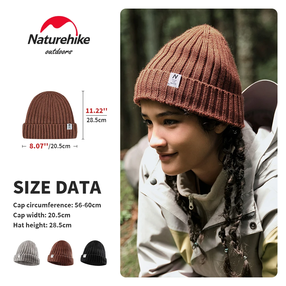 Naturehike Unisex Winter Hat Add Fleece Warm Cap Hiking Riding Windproof Man Woman Skiing Hat Outdoor Thicken Sports Knitted Hat