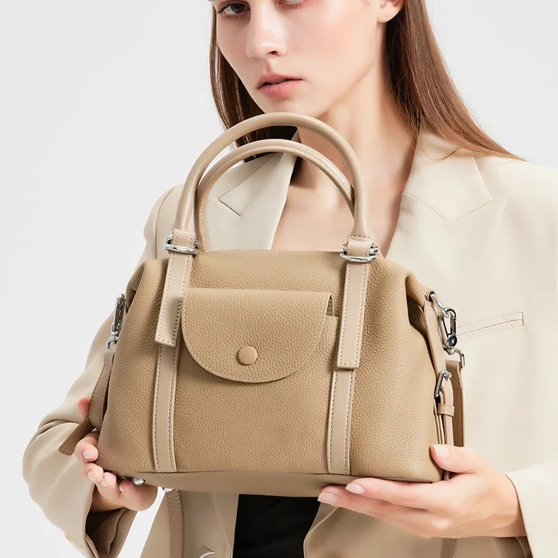 

Female Fashion Designer Luxury Handbag Ladies Durable Crossbody Genuine Cow Leather Bag Women Soft Cowhide Classic Shoulder Bags