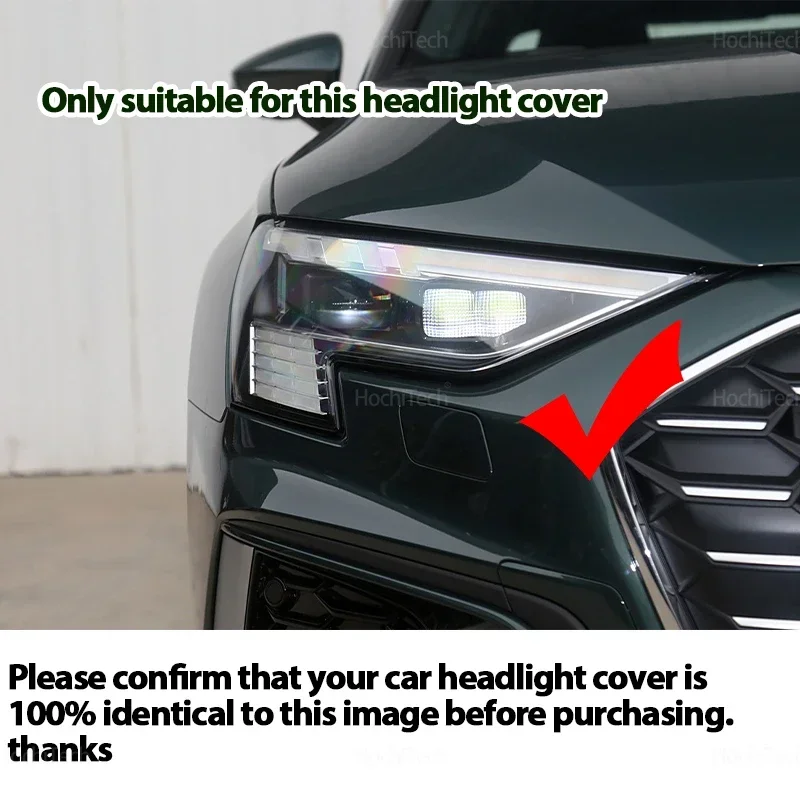 Car Front Headlight Lens Cover For Audi A3 S3 RS3 8Y 2020 2021 2022 2023 2024 Glass Auto Shell Headlamp Lampshade Transparent