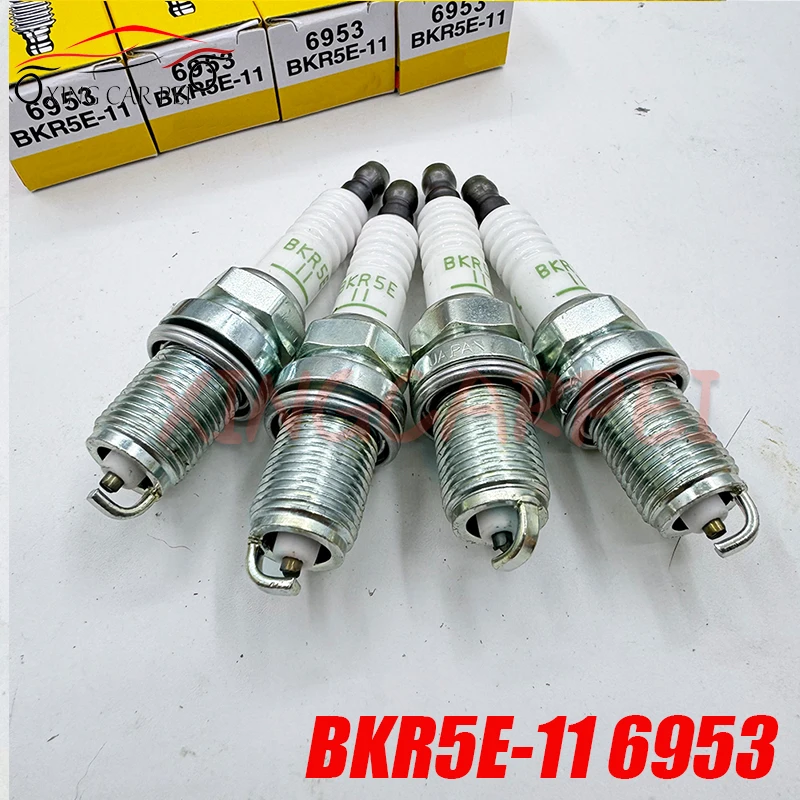 4 Uds BKR5E-11 6953 bujía Normal para Hyundai Mazda Toyota Suzuki para Mitsubishi para Jaguar BKR5E11 BKR5E 11 BKR5E11-6953