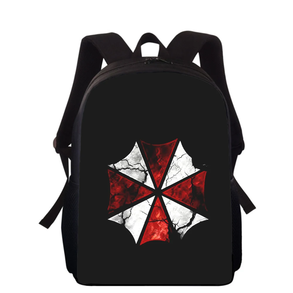 Umbrella Corporation-mochila con estampado 3D de 16 "para niños y niñas, morral escolar para libros