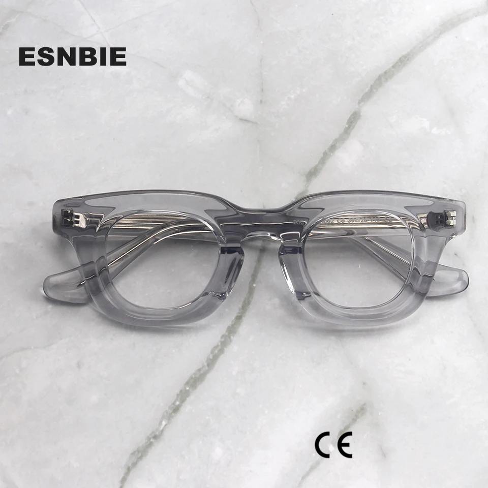 

Brand Design Scuplted Transparent Acetate Optical Frames Men Retro Round Tortoiseshell Oval Handmade Eyeglass Frames For Women