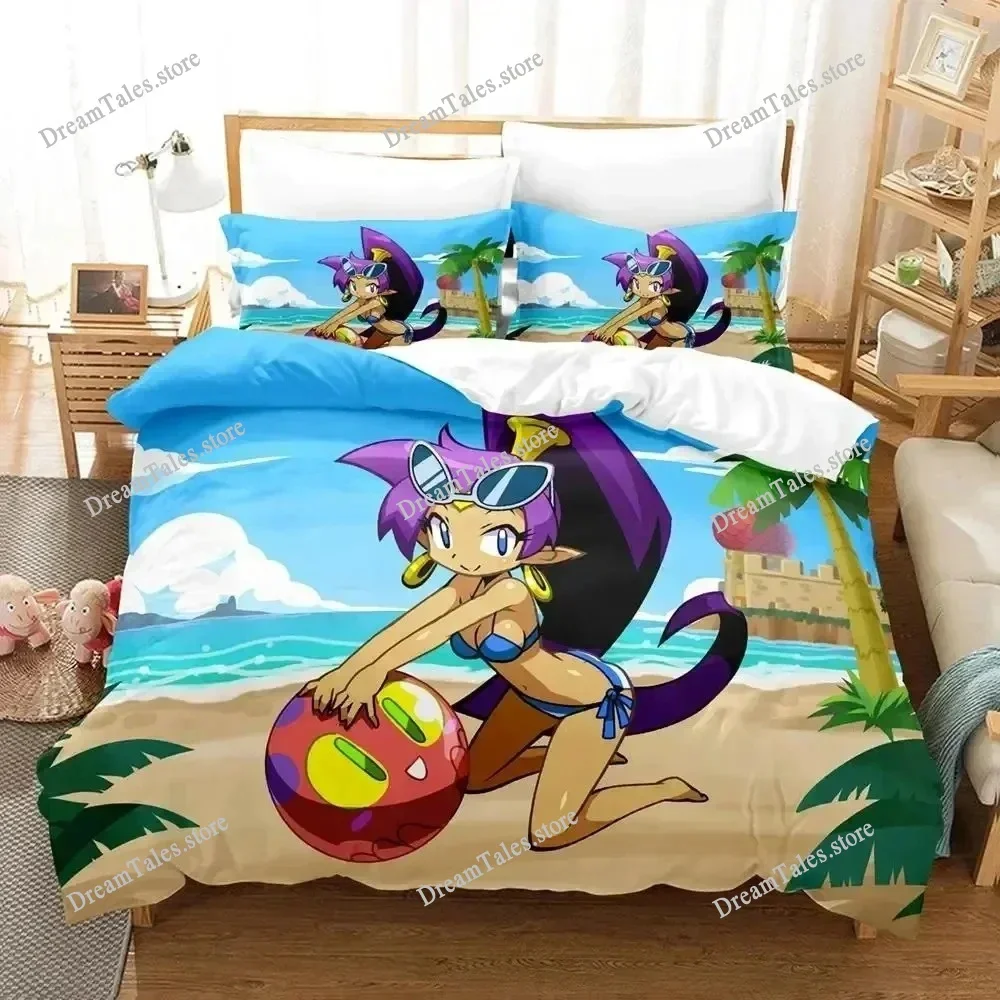 

Home Textile Cartoons Shantae Half-Genie Hero Cover Duvet Cover Pillow Case Boy Girl Polyester Bedding Set King Queen Twin Size