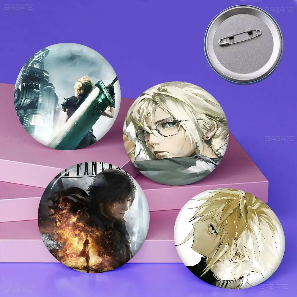 F-Final F-Fantasy Game 32/44/58MM Customizable Button Pins Cute Funny Creative Badge Jewelry Decor Gifts for Friends