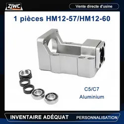 1pc Aluminum HM12-57 / HM12-60 Stepper Servo Motor Seat Screw Support Bearing Fixed Integrated Bracket for NEMA23/NEMA24 Engine
