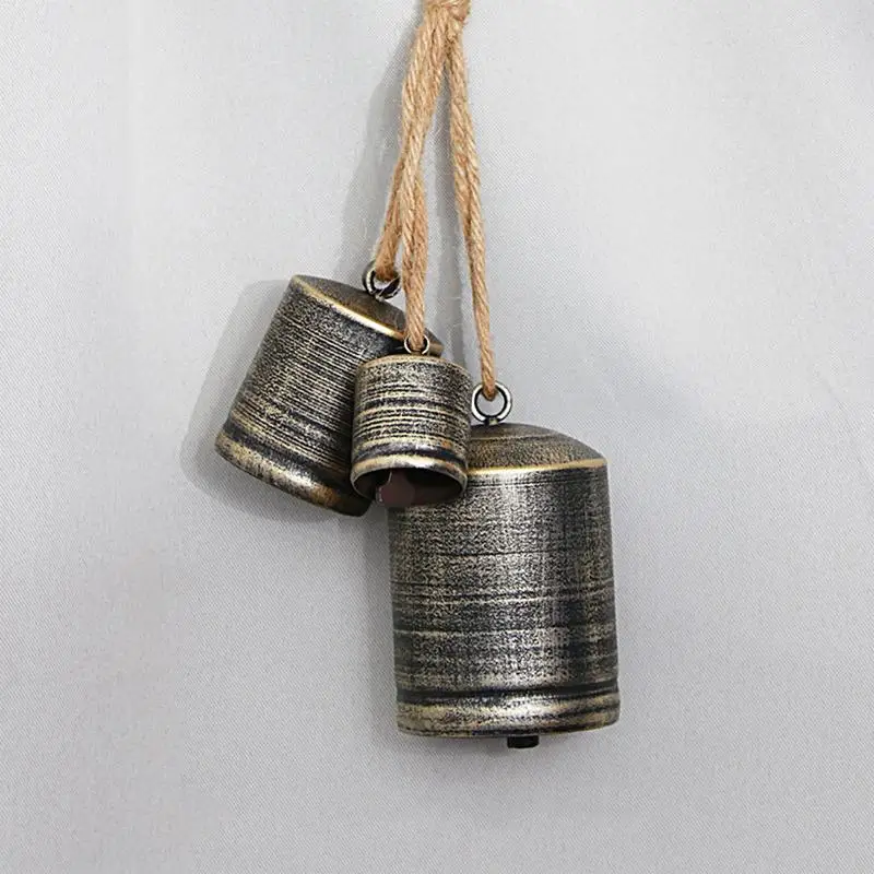 Vintage Rustic Cowbell Christmas Bell Tree Hanging Bells Decor Metal Jingle Bell Habby Chic Holiday Decor Vintage Rustic Cowbell