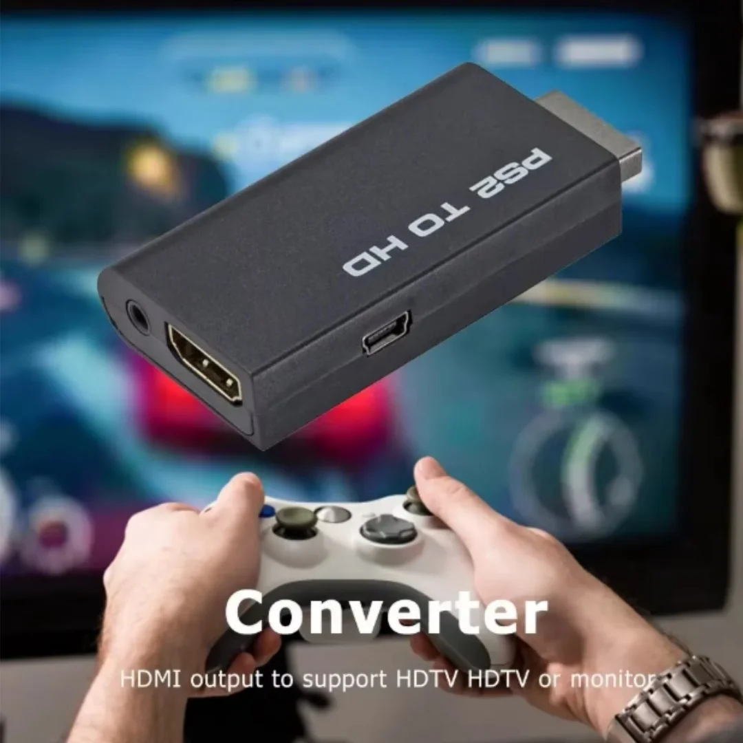 PS2 to HDMI Adapter Audio Video Converter with 3.5mm Audio Cable Compatible with PS1/2/  480i/480p/576i Display Modes view 4