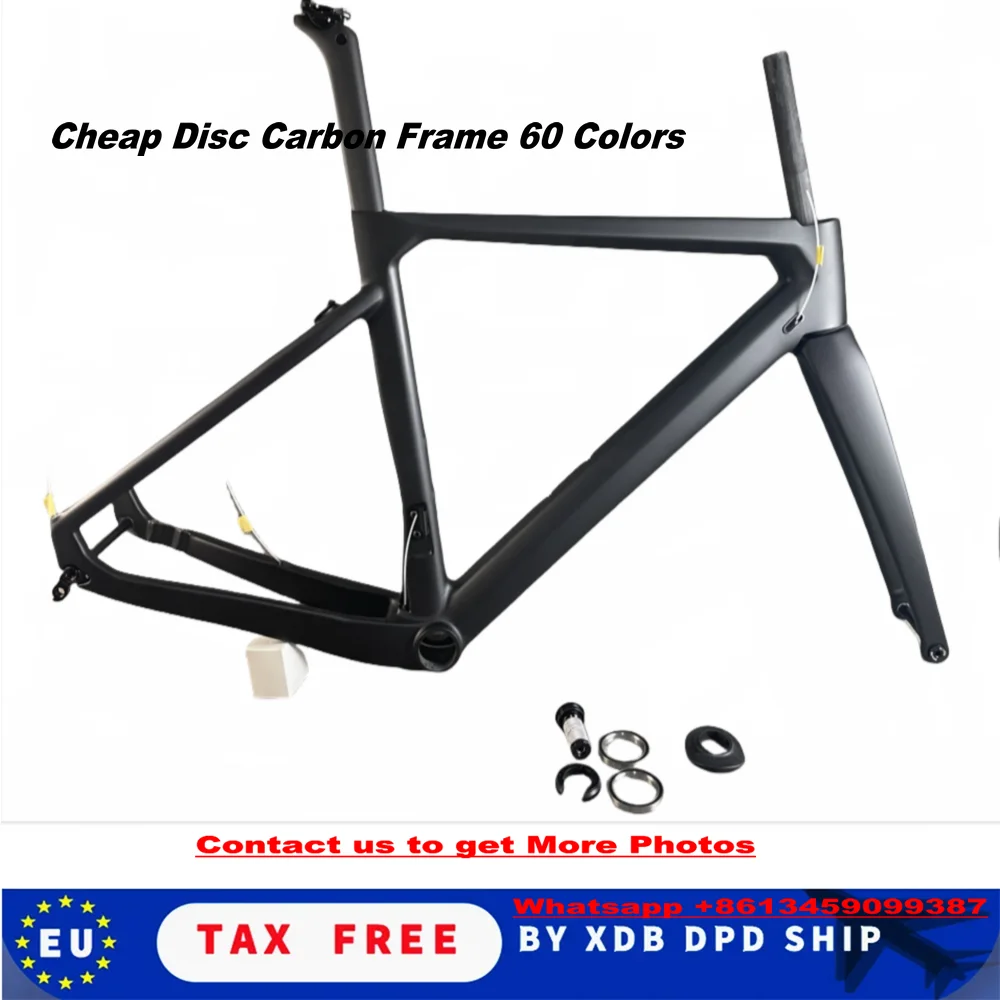 Wholesale Carbon Road Frame Disc Brake Internal cable BB386, Fork, Seatpost, Seat Clamp, Headset, Thru Axles