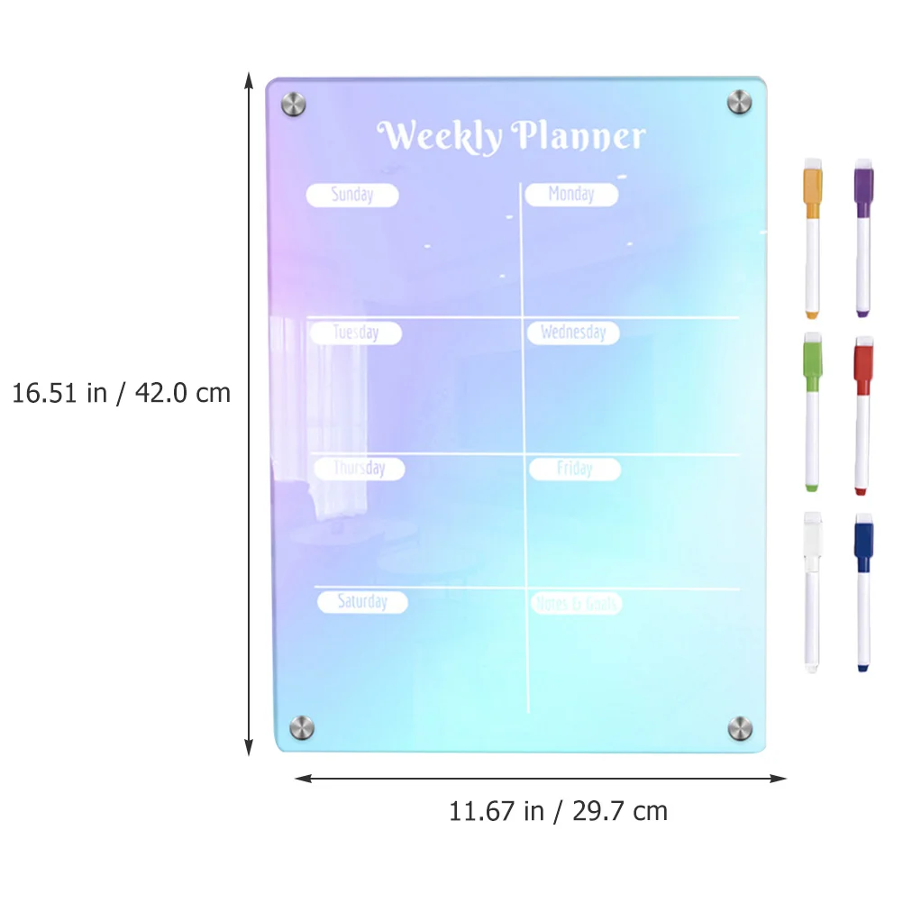 

Magnetic Dry Erase For Fridge Transparent Acrylic Planning Kitchen Writing Board Refrigerator Message Organizer Schedule Board