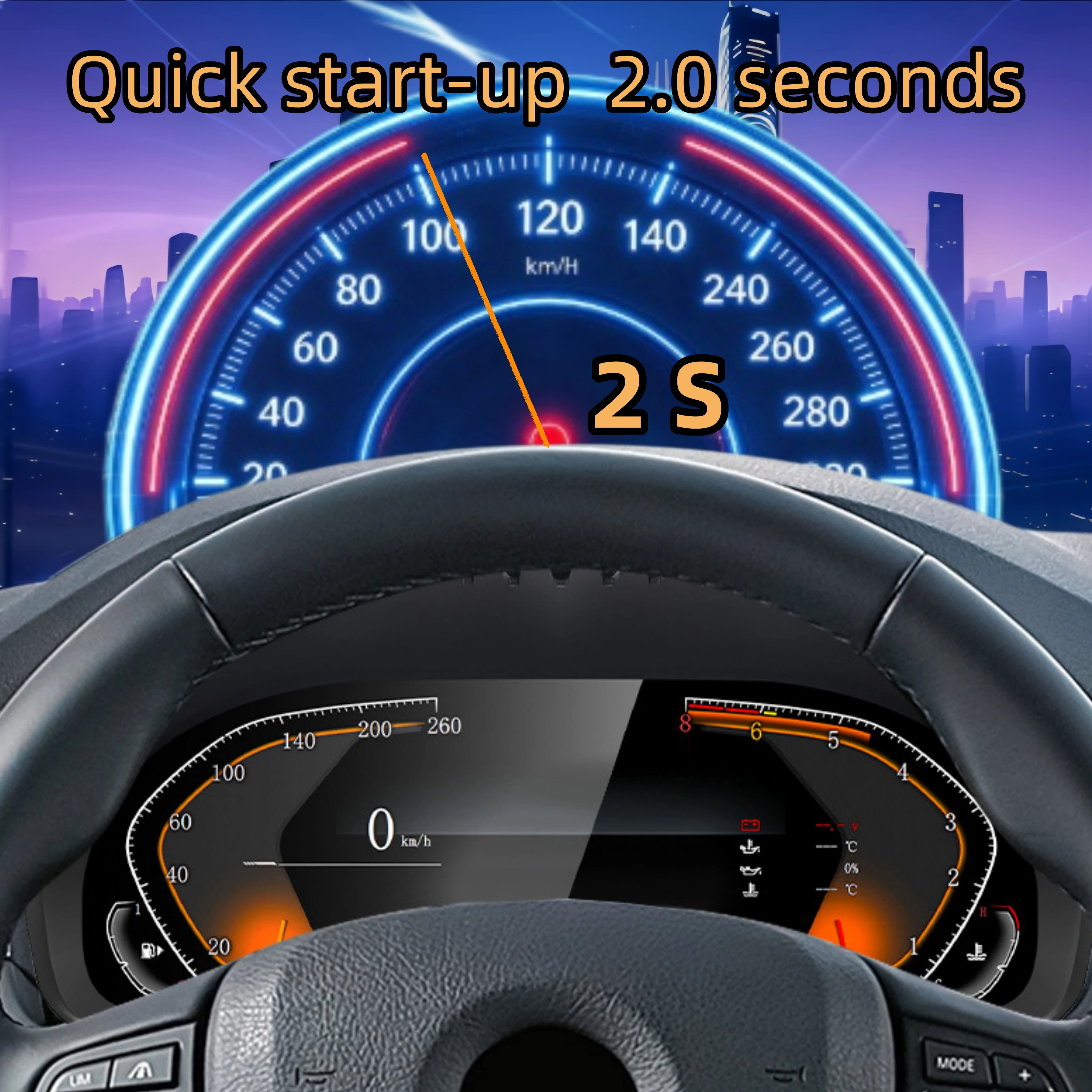 12.3-inch LCD Digital Speedometer For BMW 5 6 7 Series X3 X4 X5 X6 F01 F07 F10 F15 F16 F18 F25 F26 With Speedometer LINUX System