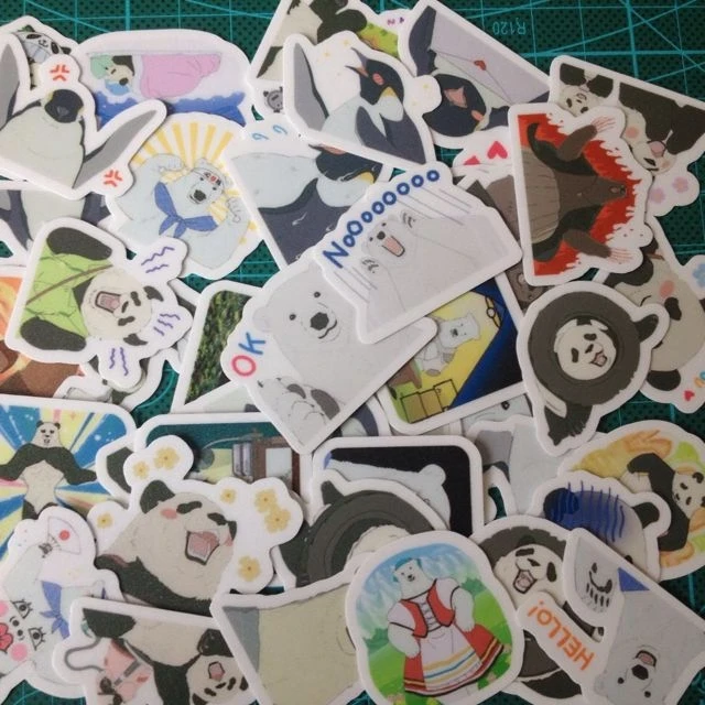 40pcs The White Bear Cafe‌‌  2-3cm diy cute STICKER Z269