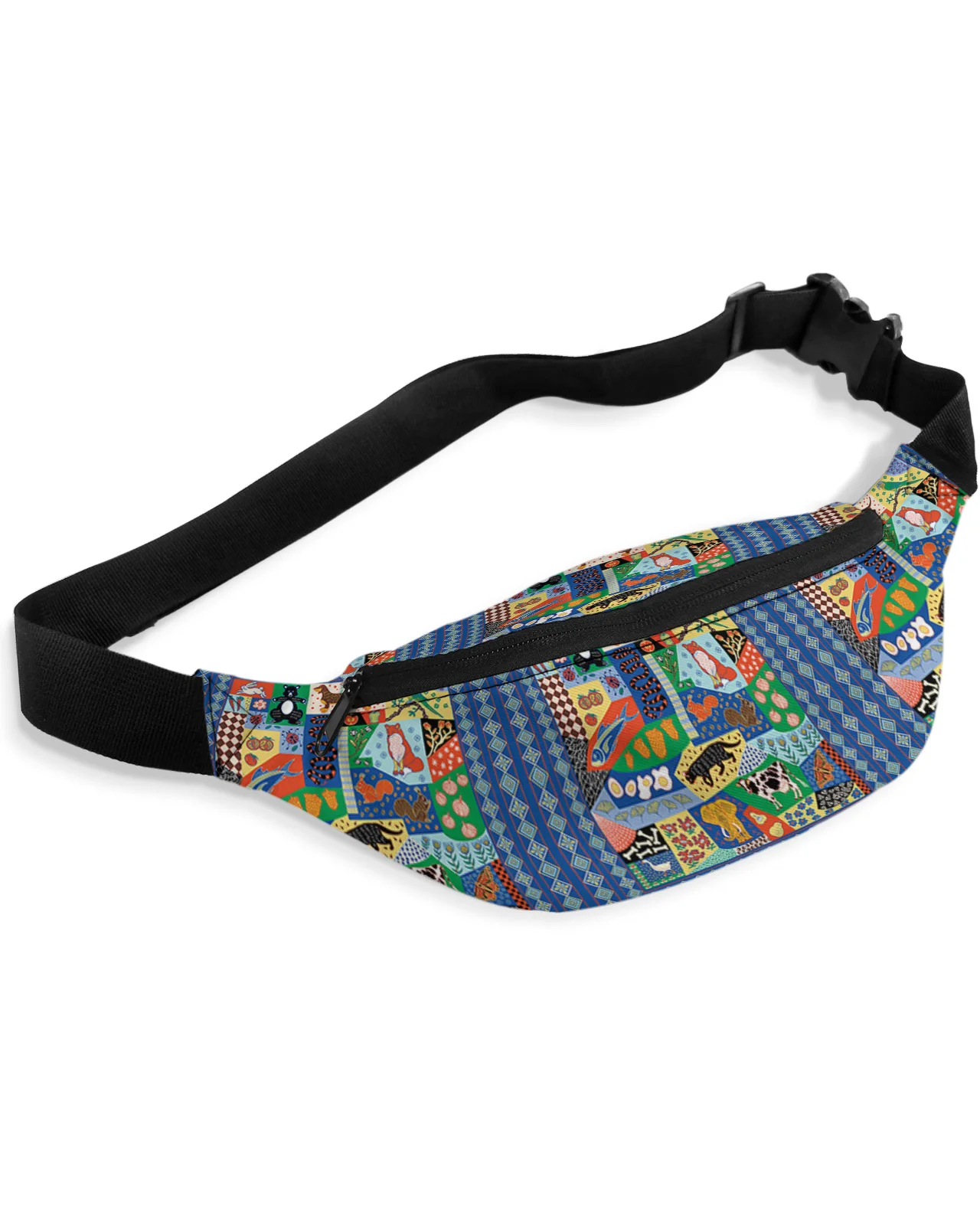 

Boho Ethnic Texture Waist Bags for Women Man Travel Shoulder Crossbody Chest Bags Waterproof Fanny Pack