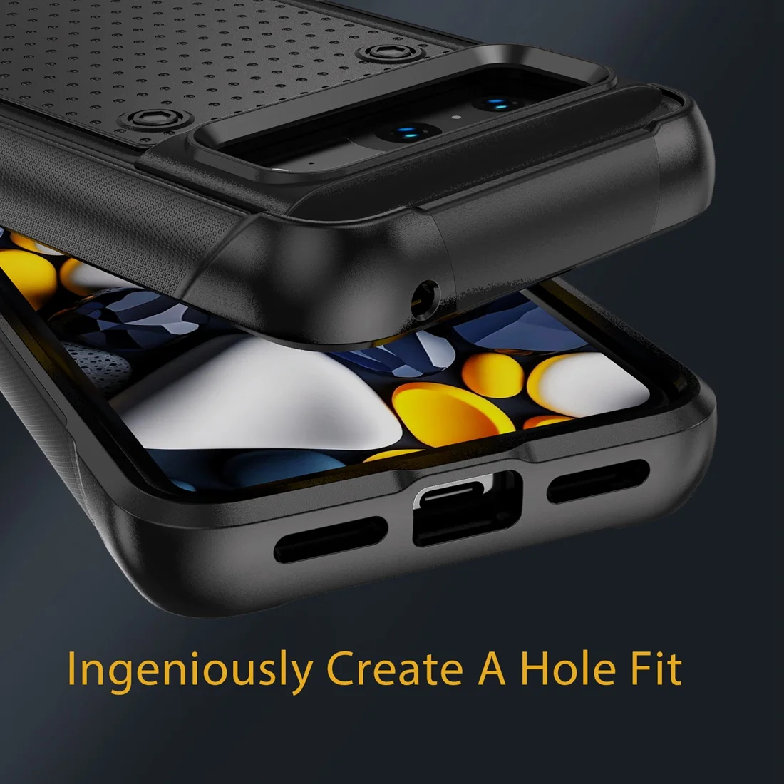 Capa de telefone Pixel 8 Pro, à prova de choque, elegante, durável, resistente, fina, capa protetora com suporte para Google Pixel 8/8A