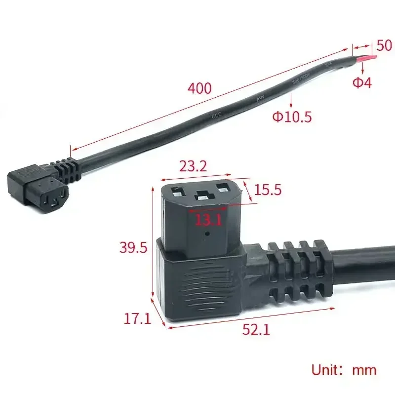AC-04 Male Female Lithium Battery Adapter 10A AC Power Elbow Charging Cable Connector E-Bike Electric Vehicle Charging Cable