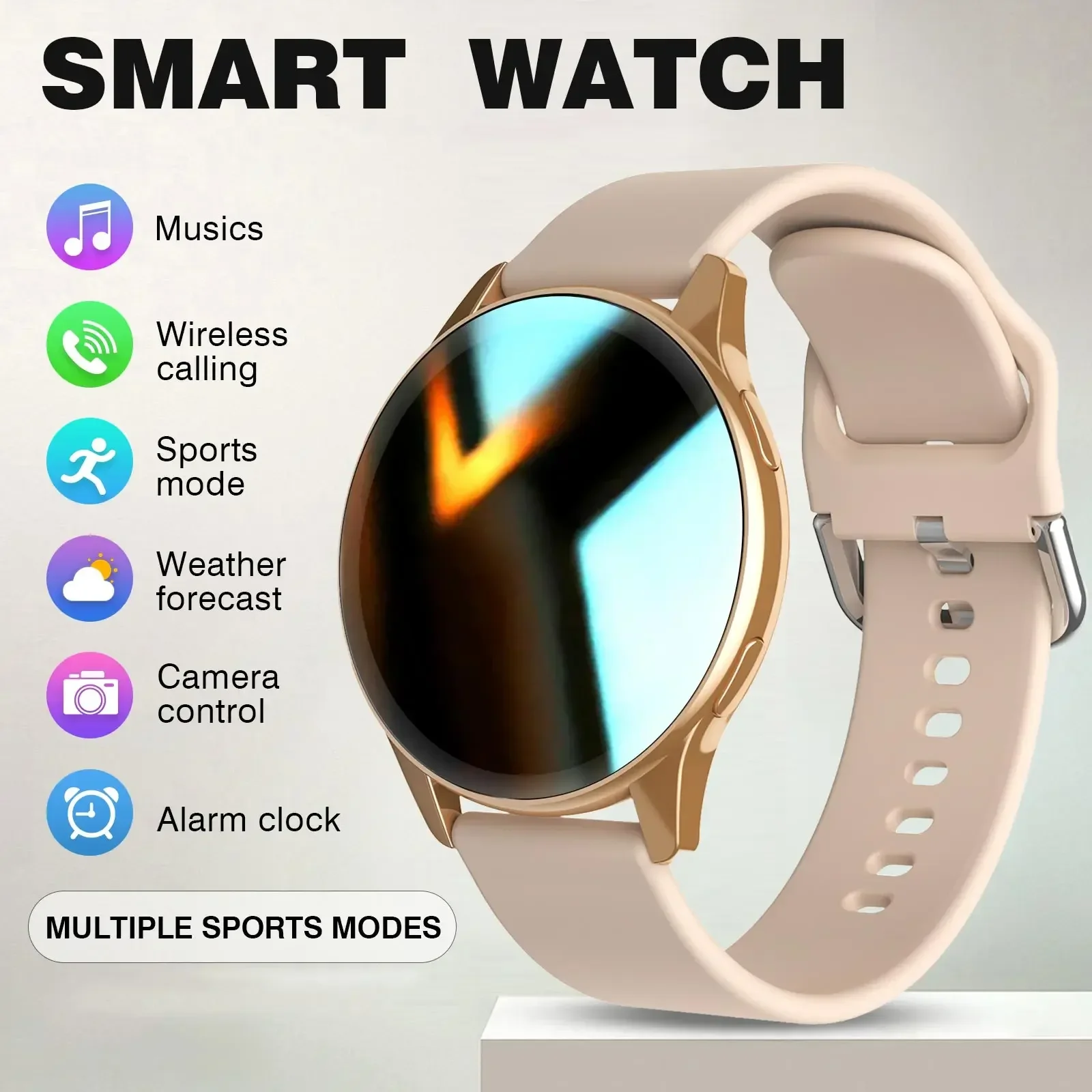 

Smartwatch, call reminder/rejection, message reminder view, multi-sport mode, music playback, suitable for men/women