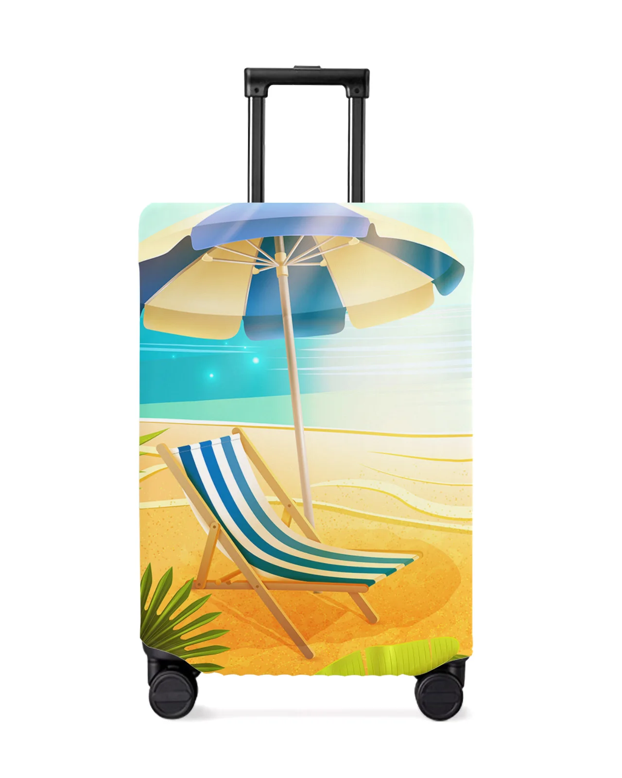 

Summer Beach Palm Trees Luggage Cover Stretch Suitcase Protector Baggage Dust Case Cover for 18-32 Inch Travel Suitcase Case