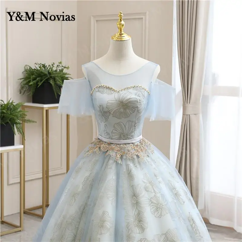 Fora do ombro quinceanera vestido elegante o pescoço festa baile de formatura vestido meia manga doce quinceanera vestidos mais tamanho