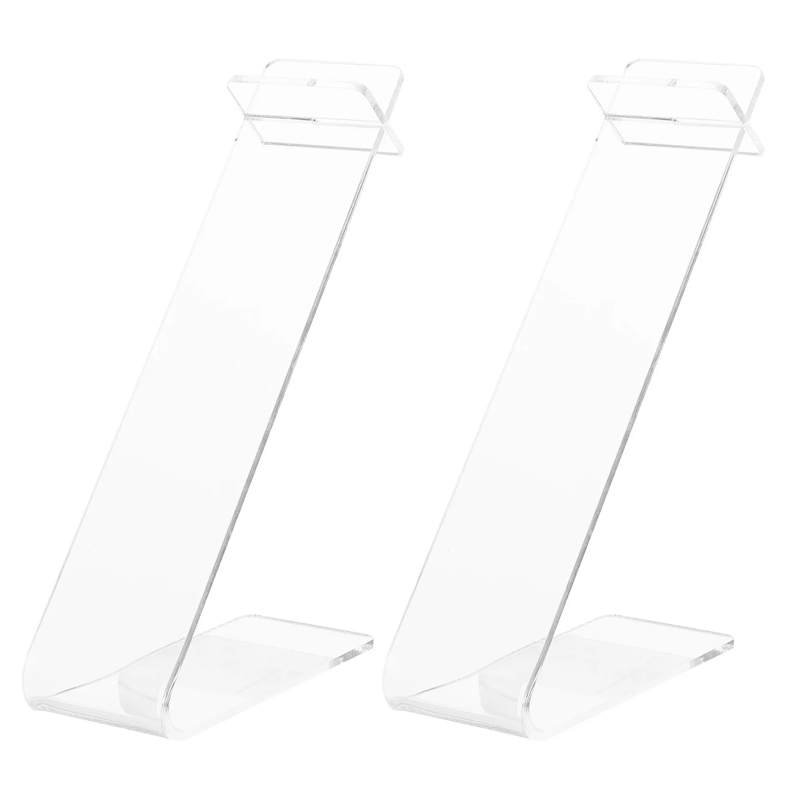 2Pcs Shoe Display Stand Acrylic Exquisite Workmanship Retail Store Sandal Sneaker Sports High Heels Rack Shoe Display Stand