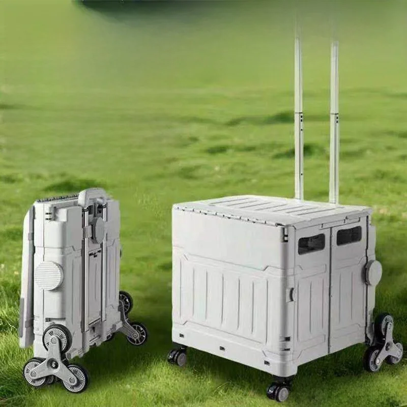 new-portable-storage-box-with-pull-rod-folding-trolley-outdoor-camping-student-classroom-book-box-rollers-for-dormitory-use