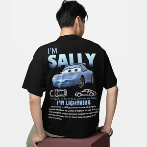 Familia Summer Men Sally Sally I'm Lightning Cars McQueen Accesorios Graphic Accesors Funny Cotton Cotton Pareja Top Kids TEE TEE 12 mejores amigos de línea de venta Sally - №2