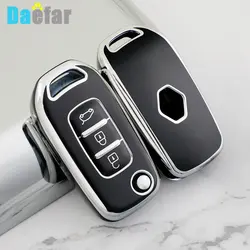 For Renault Kadjar Captur Megane Sandero Stepway Logan Clio 5 Arkana 2020 2021 TPU Car Flip Key Case Cover Key Protector