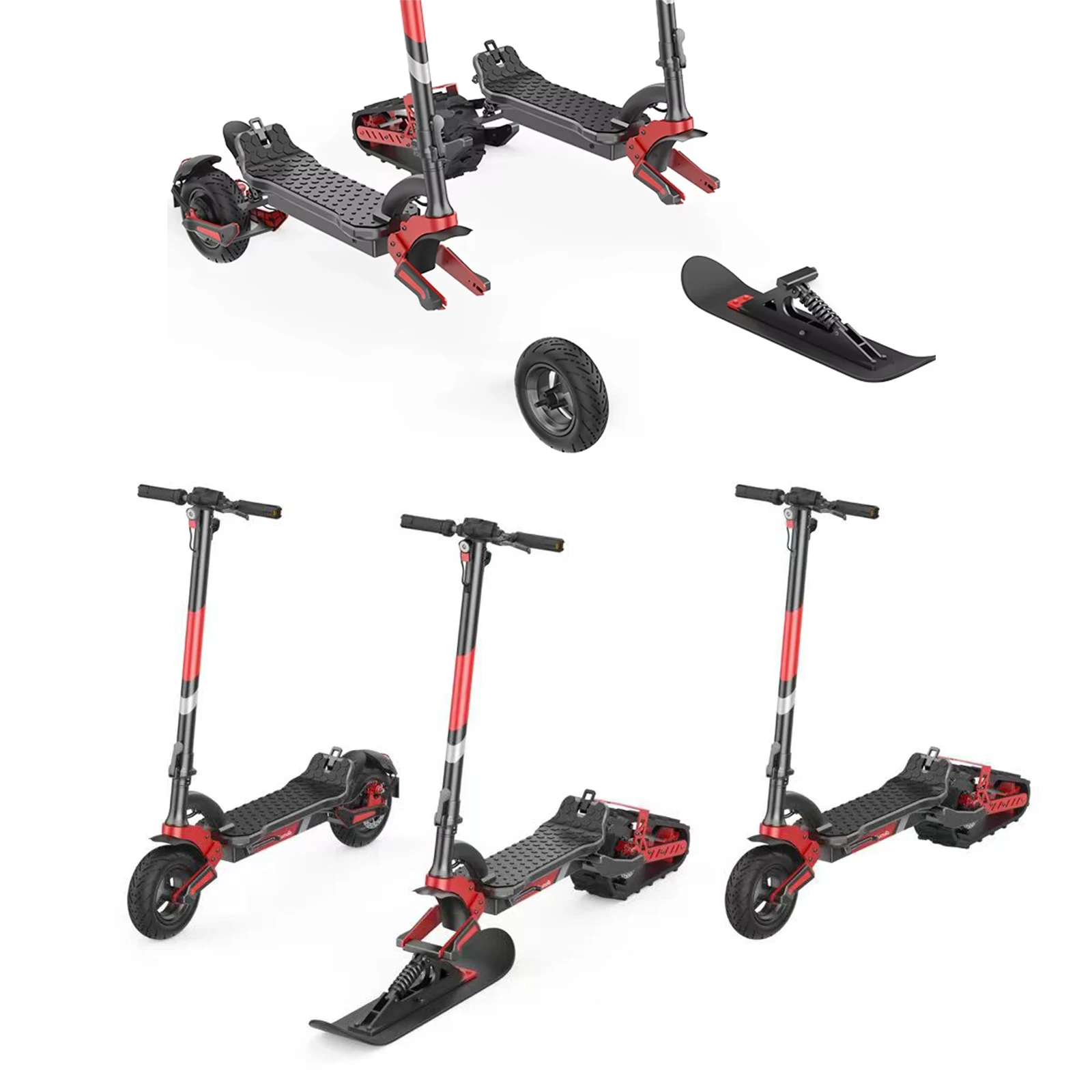 3-in-1 45Km/h Winter sled 48V 20Ah 2000W Motor Electric Snow Swith snow kit for All Terrain Off Road Tracked EScooter