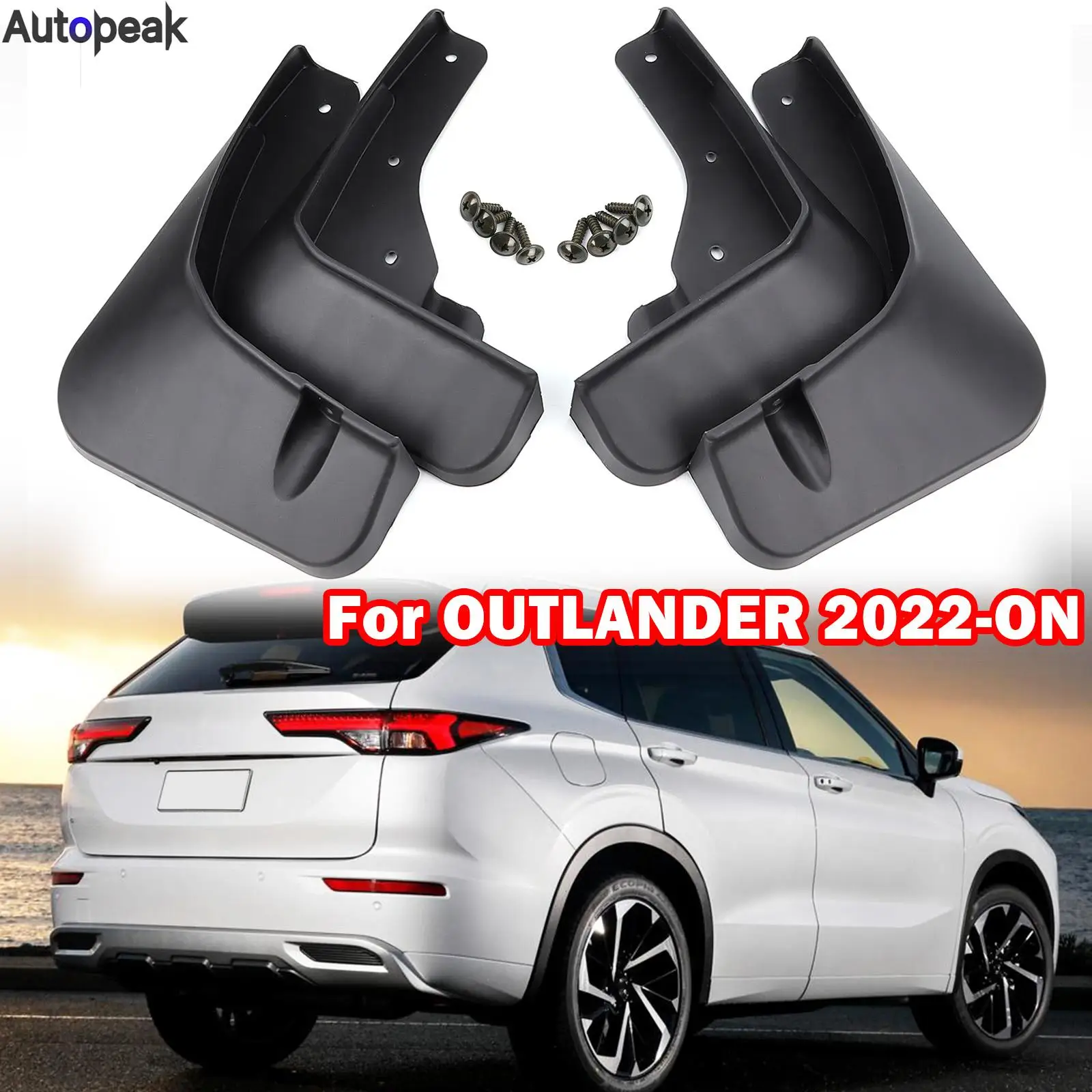 

Комплект брызговиков для Mitsubishi Outlander PHEV GM GN ZM 2022 2023, брызговики, брызговики, передние и задние формованные автомобильные Стайлинг