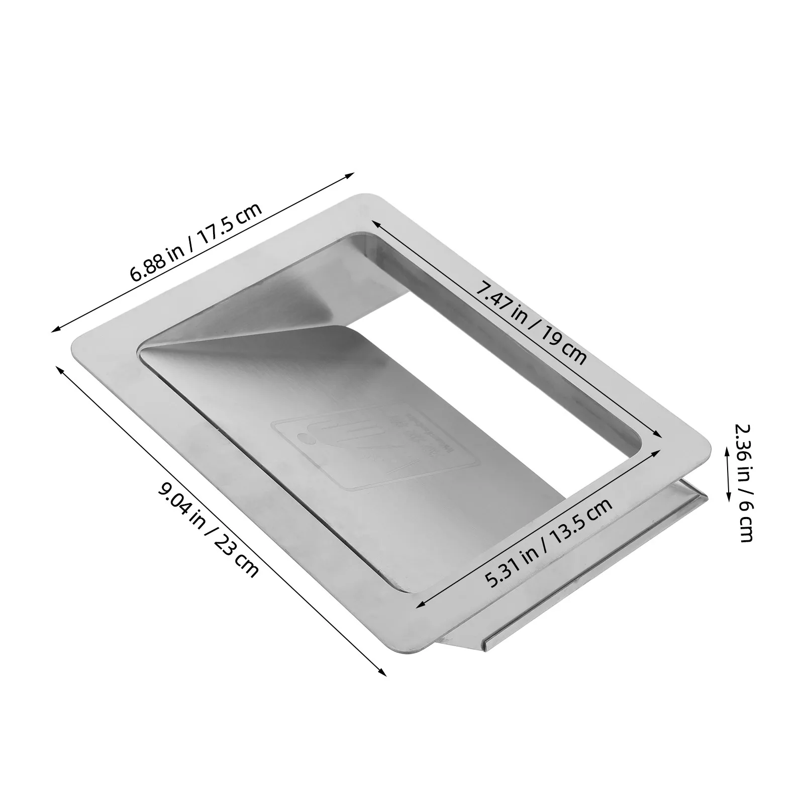 Stainless Steel Kitchen Trash Chute Lid Side Mounted Embedded Flip Top Cabinet Door Waste Cover Recessed Garbage Lid Odor