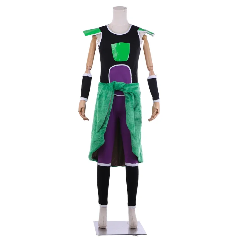 Anime Broly Cosplay Costume Adult Men's Top and Purple Pants Full Suit Halloween Carnival Partywear Outfifts