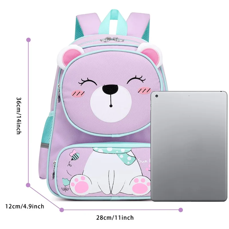 Simpatico orso scuola materna zaini borsa per bambini borsa per bambini bookbag Nylon impermeabile 14in