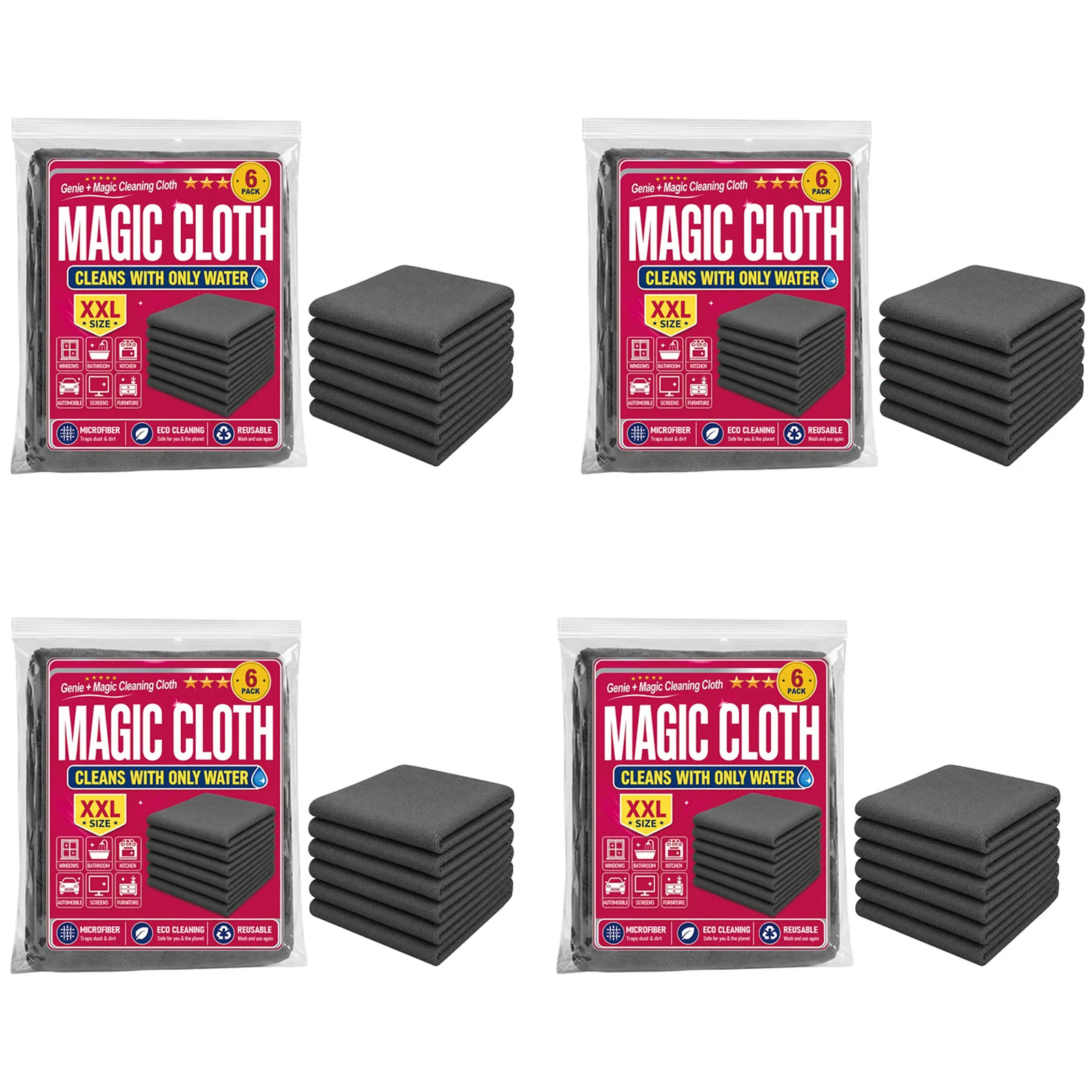 Reusable Lint Free Cleaning Towel Watermark Free No Scratch Multifunctional Household Car Glass Screen Surface Cleaning Cloth