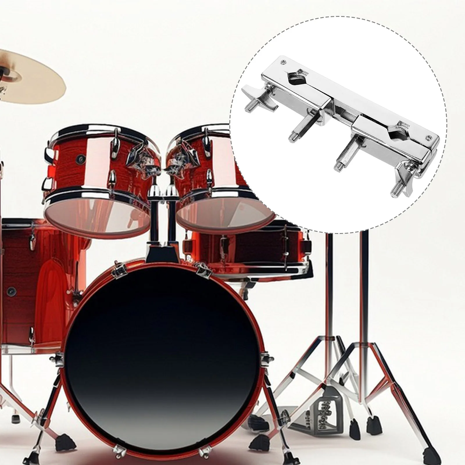 

Percussion Drum Fixture Bracket Kit Accessories Cymbal Connecting Clip Extension Mounted Clamp Stand Electronic