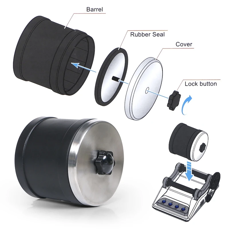 Imagem -04 - Electric Rock Tumbler Toy Kit com Pedras Preciosas Ásperas Grãos de Polimento para Adultos e Crianças Máquina de Polimento Faça Você Mesmo 110 v 220v