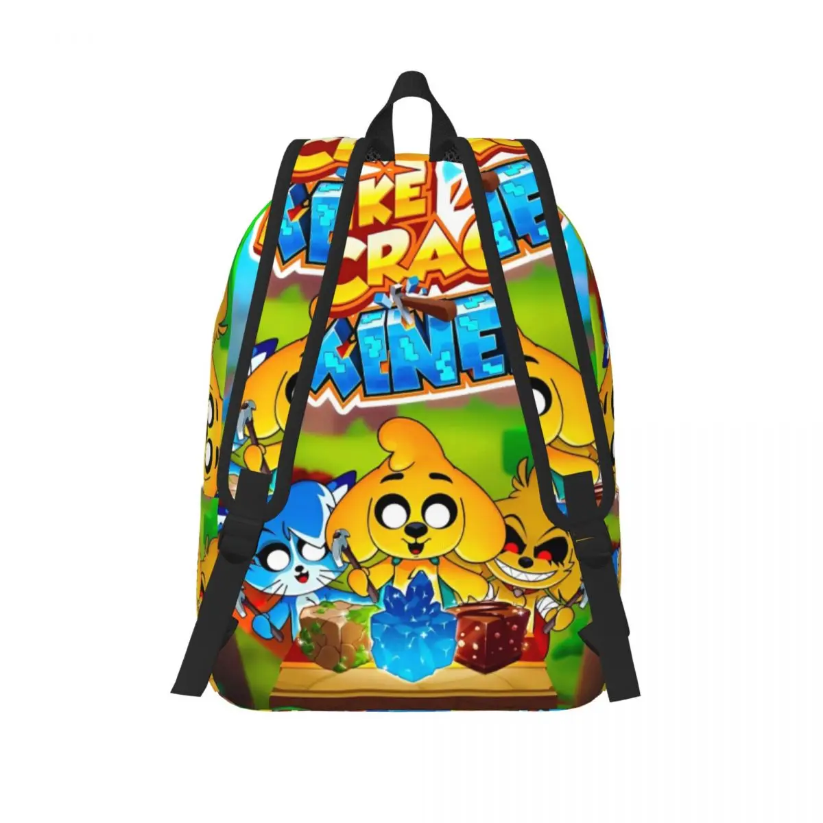 حقيبة ظهر Kawaill MIKECRACKED MINER للرجال والنساء، حقيبة ظهر أنيقة للكلاب والطلاب، حقيبة نهارية للكلية من القماش هدية