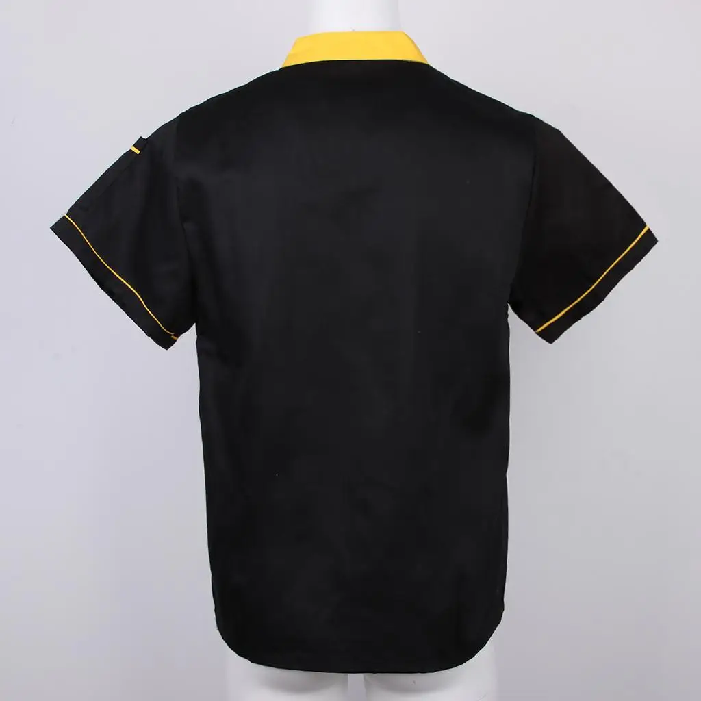 Unisex Dragon Stitchwork Chef Coat Cotton Uniform Custom Work Clothing Stand Collar Summer Jacket for Culinary Competition