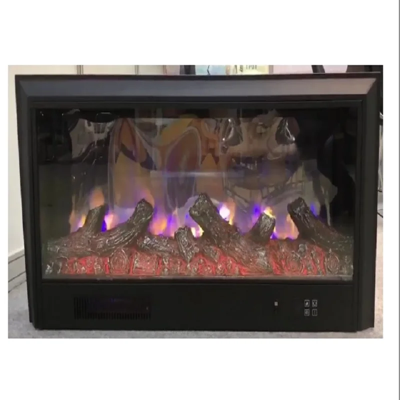 

Wall Mounted&insert LED Electric Fireplace With Flat Tempered Glass Facial By Phone App Control