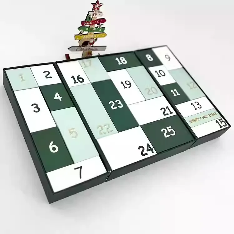 Mass Customized Christmas Advent Calendar Boxes Days Advent Countdown Gift Box Xmas Empty Advent Calendar Candy Cardboard Box