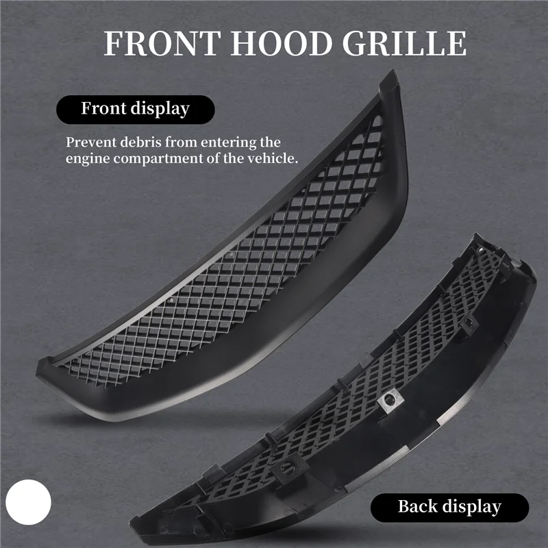 

A21F-Black Mesh ABS Front Hood Grille Grill For Honda Civic JDM Type R 2001-2003