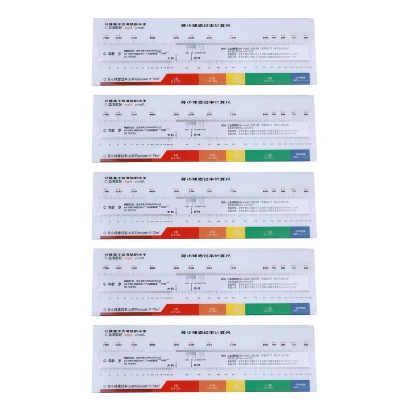 EGFR Reference Chart Sliding Creatinine Study Ruler PVC Desk Review Tool for Healthcare Trainee Teaching Support high quality