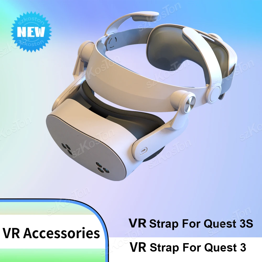 Replacement Elite Strap for Meta Quest 3S VR Headset Comfort Sponge Adjustable Head Strap for Meta Quest 3 Accessories