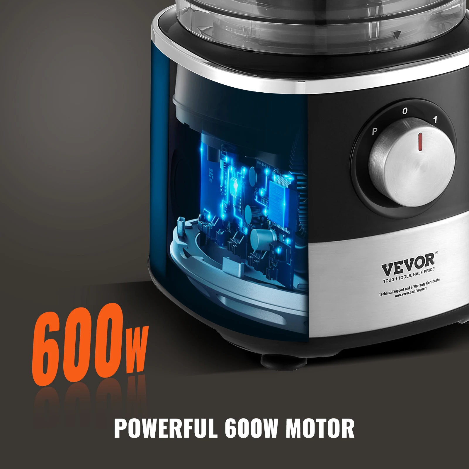 SucceBuy منتج أغذية 14 كوب قطاعة الخضراوات لتقطيع خلط العجن العجين 600 واط شفرة فولاذية غير قابلة للصدأ المهنية