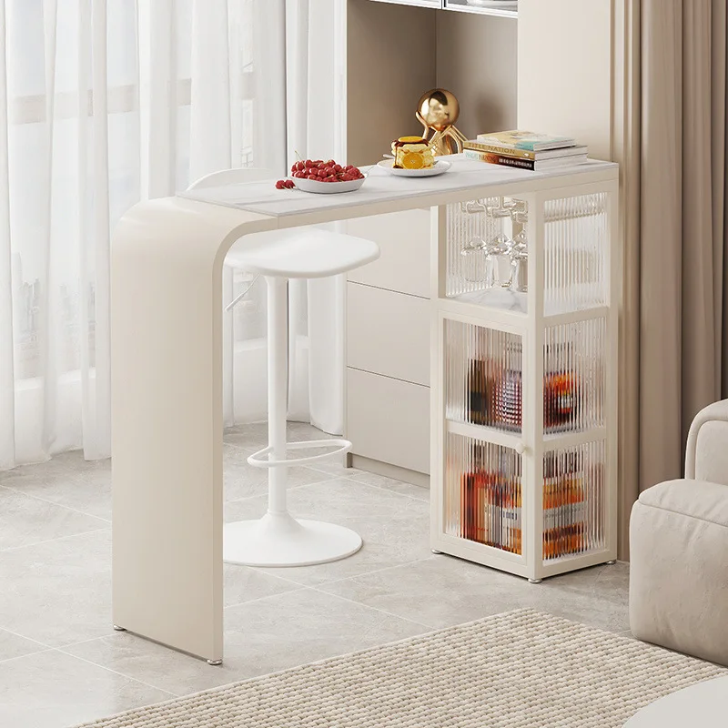

Bar table rock slab small desk balcony household living room sofa leisure mini bar partition cabinet tall strip table