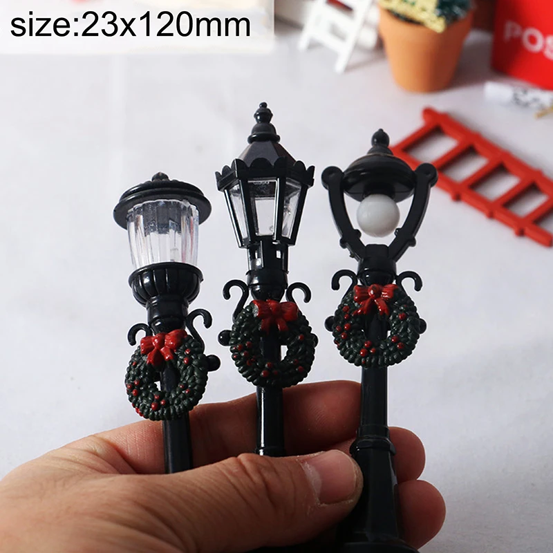 1pc/5 pçs casa de bonecas em miniatura natal parque rua lâmpada boneca streetlight decoração mini jardim paisagem aldeia decoração brinquedos diy