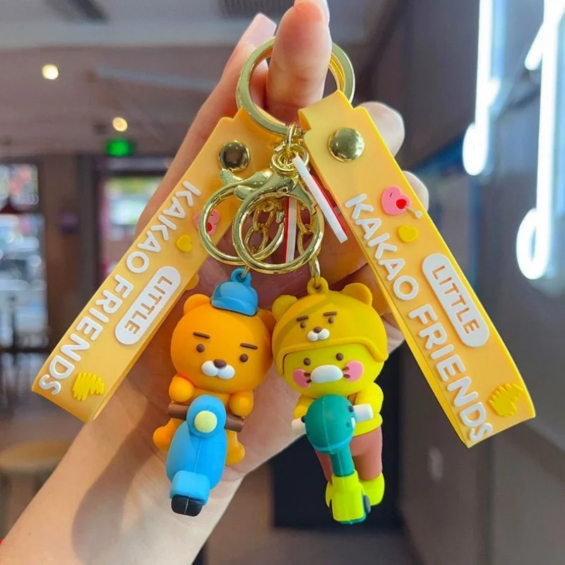 Choonsik dos desenhos animados chaveiros kuka estatuetas de silicone carro chaveiros sacos pingentes e pequenos presentes que têm ornamentos pendurados